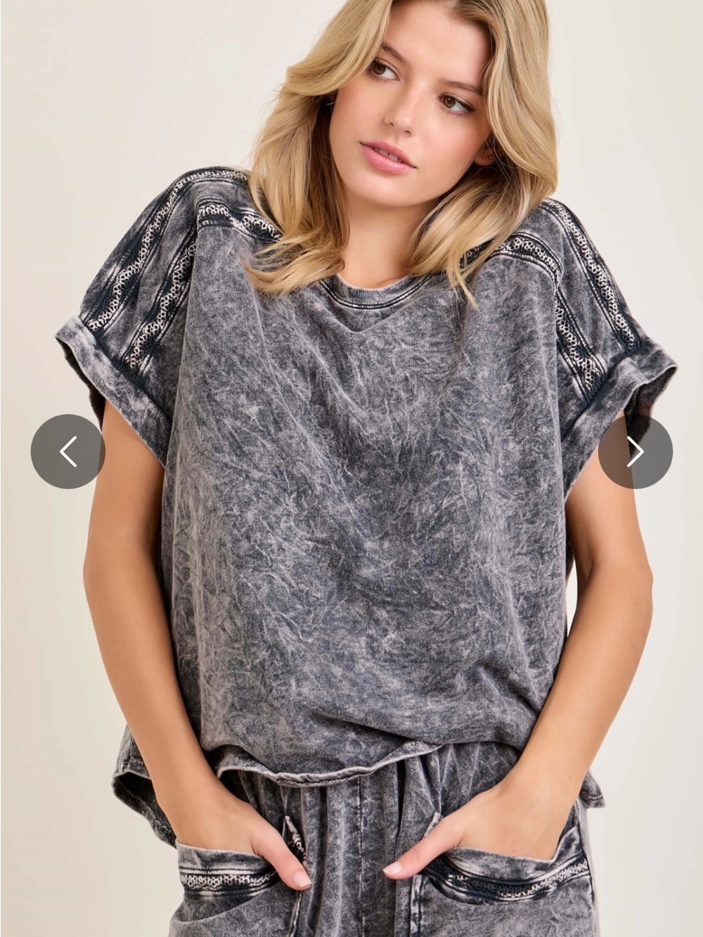 Washed Charcoal Short Sleeve Women's Tee